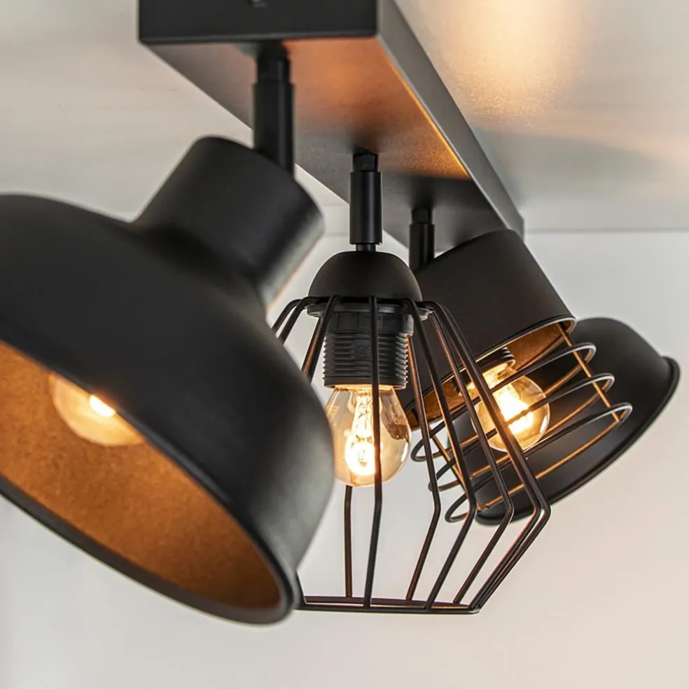 Sale Straluma Plafondlamp zwart met verschillende kappen
