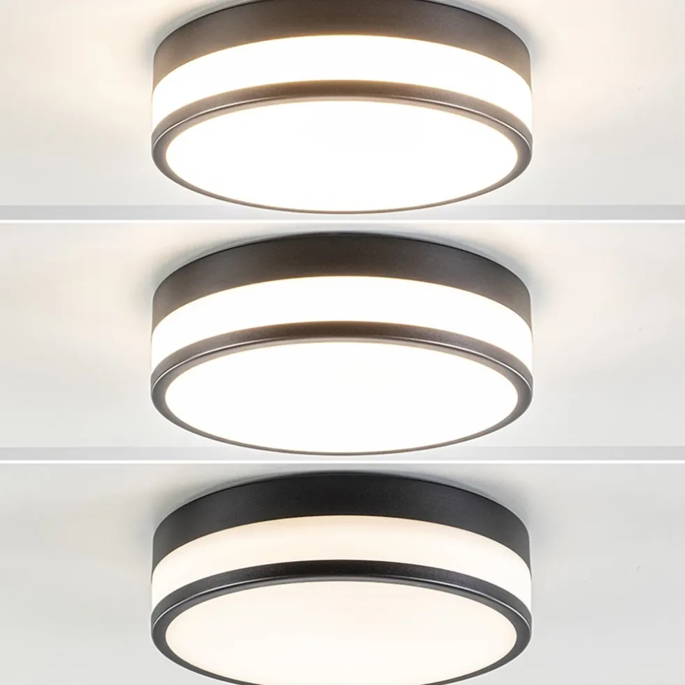 Clearance Straluma Plafondlamp zwart opaal glas 3-step dim