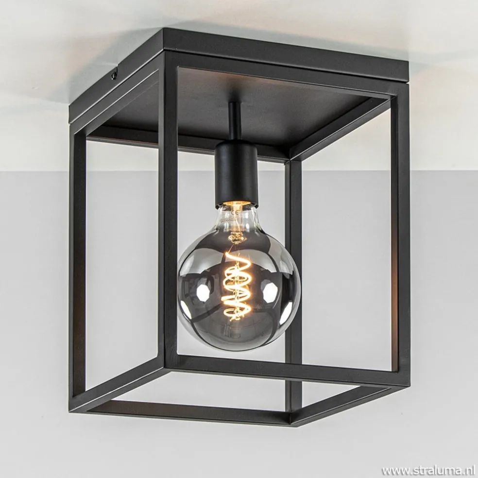Cheap Straluma Plafondlamp zwart open frame