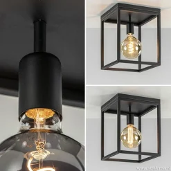 Cheap Straluma Plafondlamp zwart open frame
