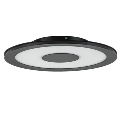Best Straluma Plafondlamp zwart rond 38cm 3-st.dim.