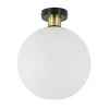 Cheap Straluma Plafondlamp zwart/goud met opaal glas 30 cm