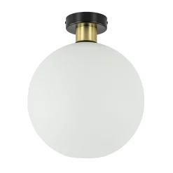Cheap Straluma Plafondlamp zwart/goud met opaal glas 30 cm