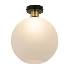 Cheap Straluma Plafondlamp zwart/goud met opaal glas 30 cm