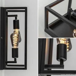New Straluma Plafondlamp/wandlamp zwart open frame