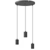 Clearance Straluma Plafondplaat 3-l rond 40cm zwart excl.lb