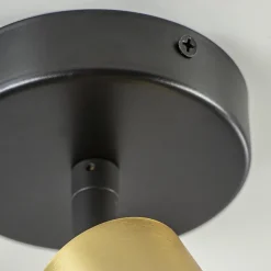 Hot Straluma Plafondspot Bounce enkel rond zwart/goud