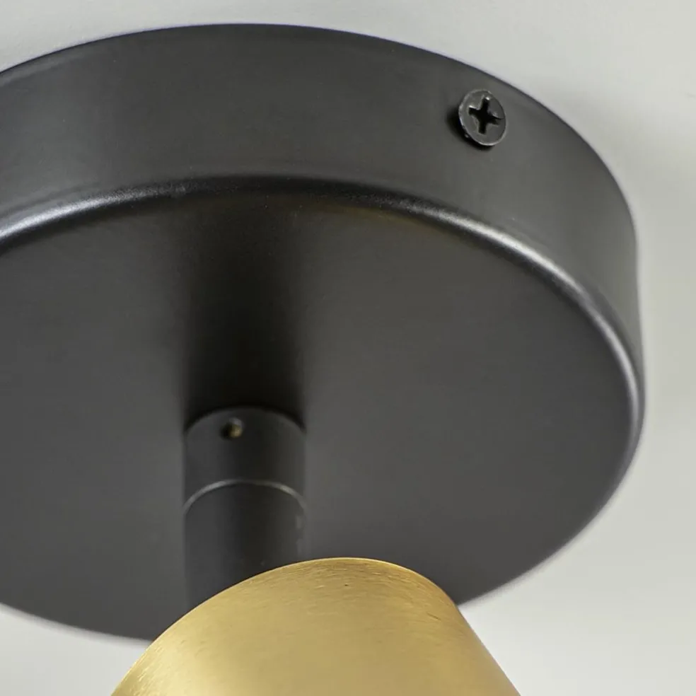 Hot Straluma Plafondspot Bounce enkel rond zwart/goud