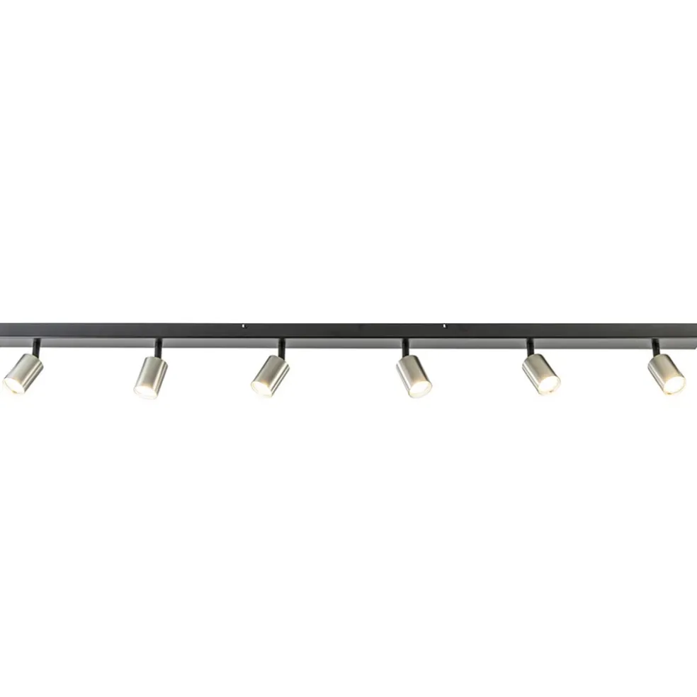 Cheap Straluma Plafondspot Bounce 6L balk zwart/rvs
