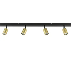 Discount Straluma Plafondspot Bounce 4l 100cm zwart/matgoud