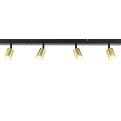 Discount Straluma Plafondspot Bounce 4l 100cm zwart/matgoud