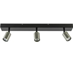 Discount Straluma Plafondspot Bounce 3L 70cm zwart/rvs