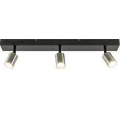 Discount Straluma Plafondspot Bounce 3L 70cm zwart/rvs