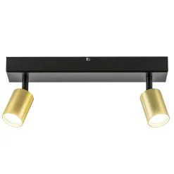 Best Straluma Plafondspot Bounce 2L 40cm zwart/matgoud