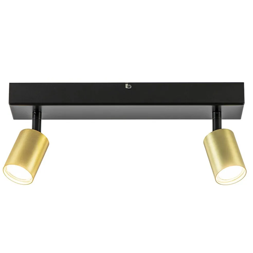 Best Straluma Plafondspot Bounce 2L 40cm zwart/matgoud