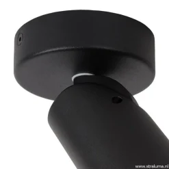 Shop Straluma Plafondspot enkel zwart incusief GU10 dim to warm