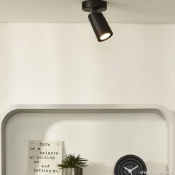 Shop Straluma Plafondspot enkel zwart incusief GU10 dim to warm