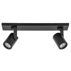 Outlet Straluma Plafondspot Halo 2L op balk zwart