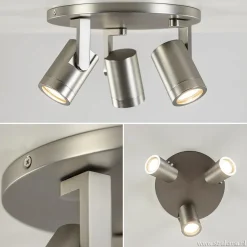 New Straluma Plafondspot Halo 3L rond rvs