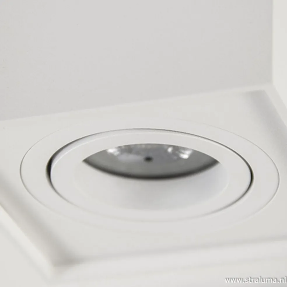 Clearance Straluma Plafondspot kubus wit verstelbaar gu10