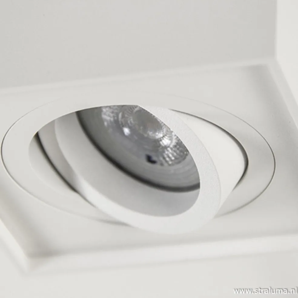 Clearance Straluma Plafondspot kubus wit verstelbaar gu10