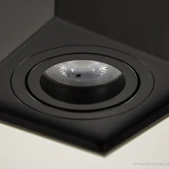 Cheap Straluma Plafondspot kubus zwart kantelbaar gu10