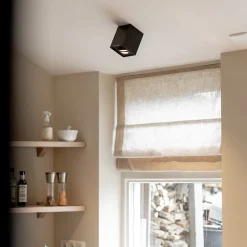 Cheap Straluma Plafondspot kubus zwart kantelbaar gu10