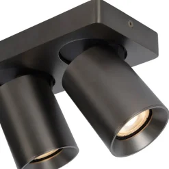 Outlet Straluma Plafondspot 3-lichts balk gunmetal gu10