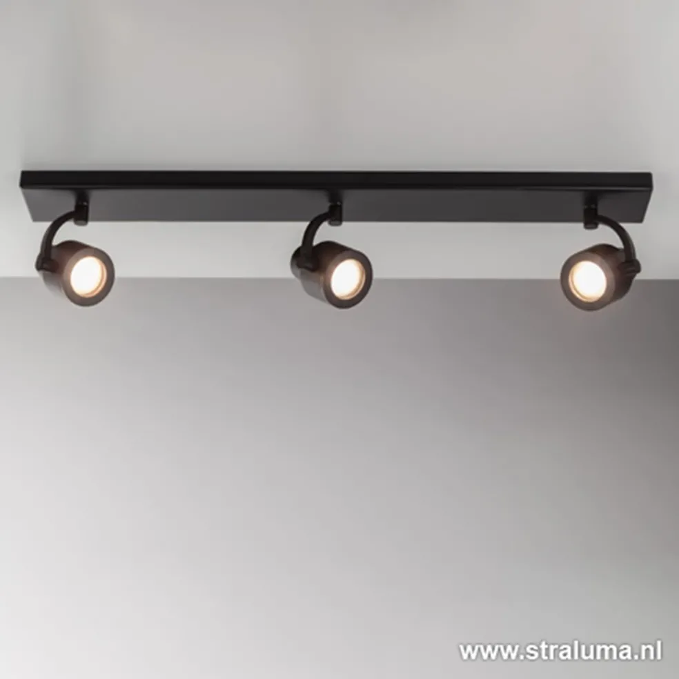 Sale Straluma Plafondspot mat zwart balk 3-lichts gu10