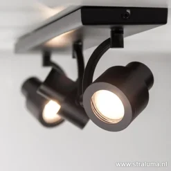 Sale Straluma Plafondspot mat zwart balk 3-lichts gu10