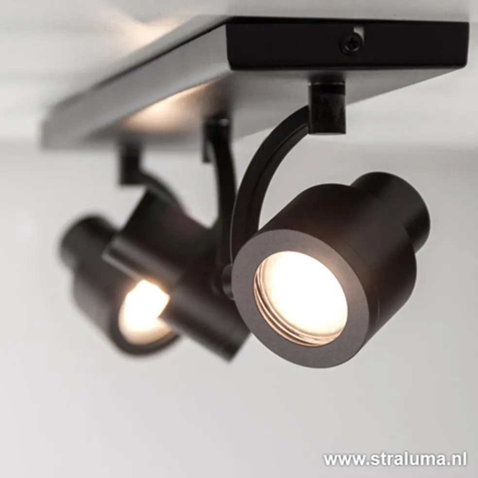 Sale Straluma Plafondspot mat zwart balk 3-lichts gu10