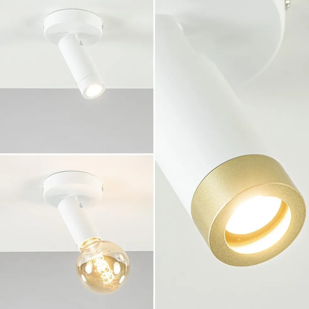 Cheap Straluma Plafondspot Miller enkel wit/goud pucc