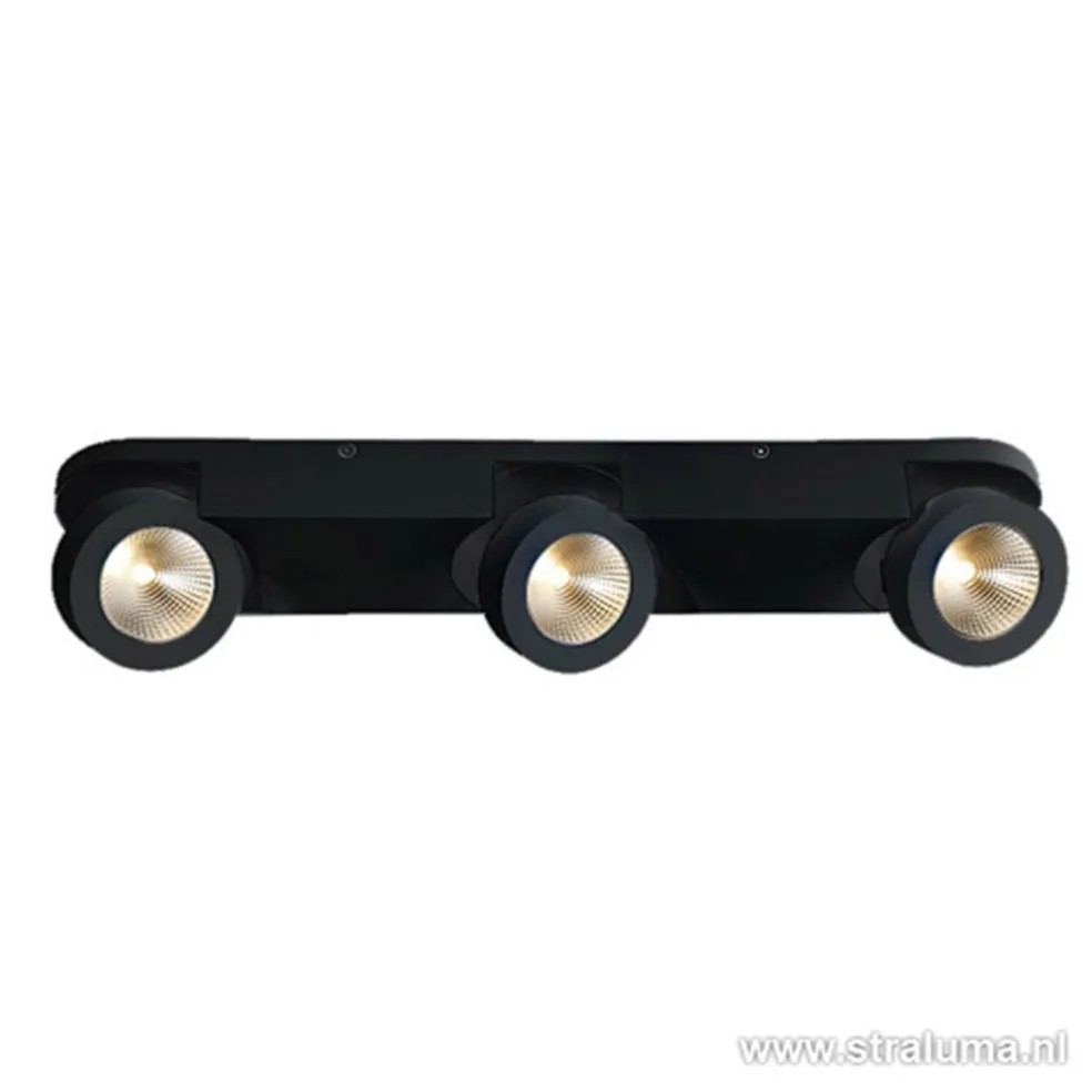 Cheap Straluma Plafondspot Montreal 3L balk zwart 3000k