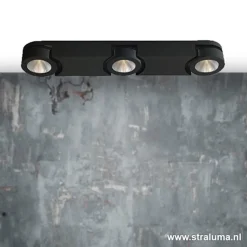 Cheap Straluma Plafondspot Montreal 3L balk zwart 3000k