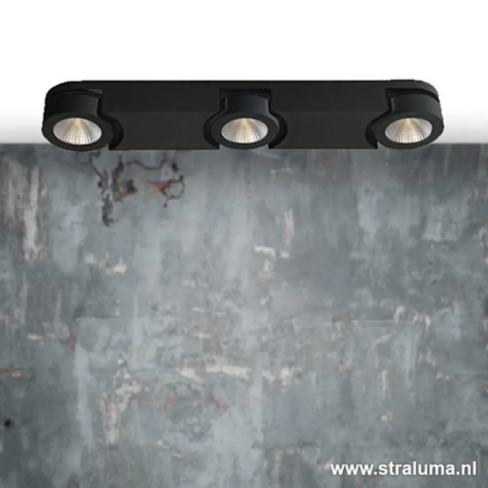 Cheap Straluma Plafondspot Montreal 3L balk zwart 3000k