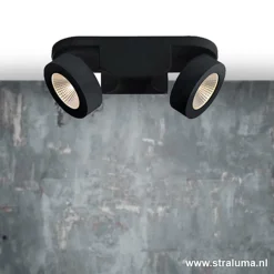 Best Sale Straluma Plafondspot Montreal 2L balk zwart 3000