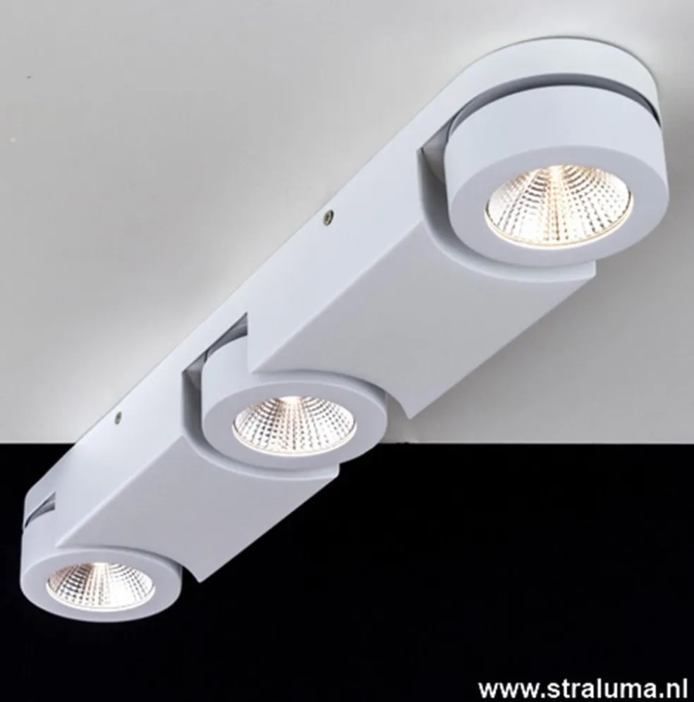 Clearance Straluma Plafondspot Montreal 3L balk wit 3000k