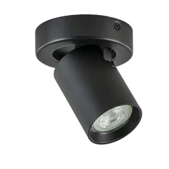 Discount Straluma Plafondspot Oliver enkel tube zwart gu10