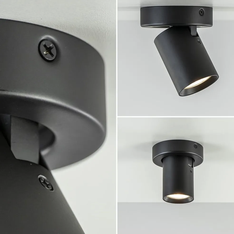 Discount Straluma Plafondspot Oliver enkel tube zwart gu10