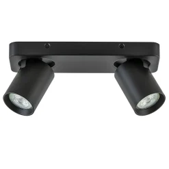 Hot Straluma Plafondspot Oliver 2L zwart balk+tubes