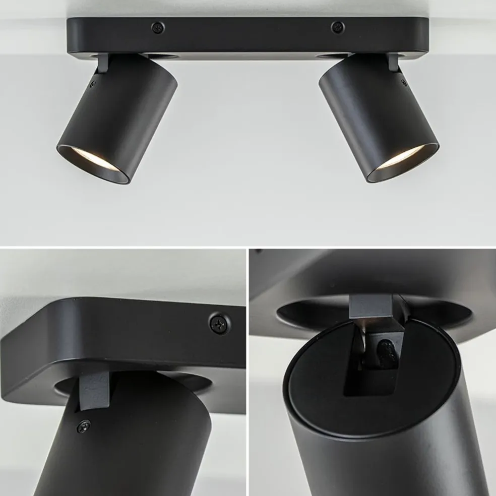 Hot Straluma Plafondspot Oliver 2L zwart balk+tubes