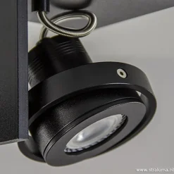 Shop Straluma Plafondspot Quatro 1L zwart incl.gu10