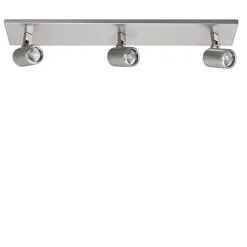 Discount Straluma Plafondspot Rain 3L balk nikkel IP44