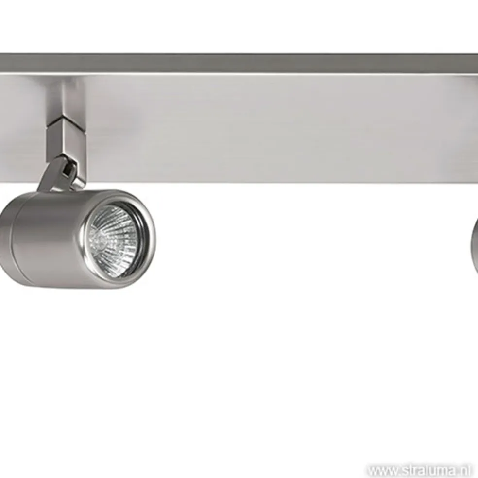 Discount Straluma Plafondspot Rain 3L balk nikkel IP44
