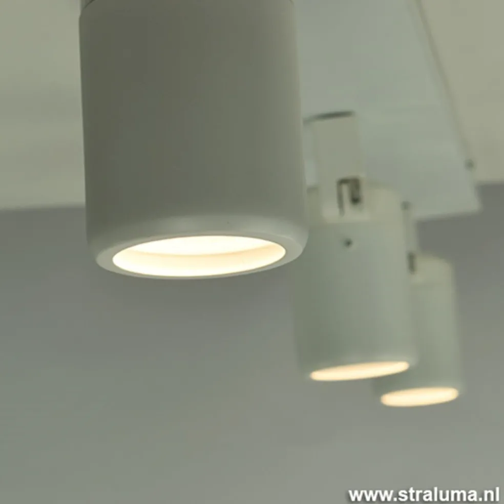Discount Straluma Plafondspot Rain 3L balk wit gu10 IP44