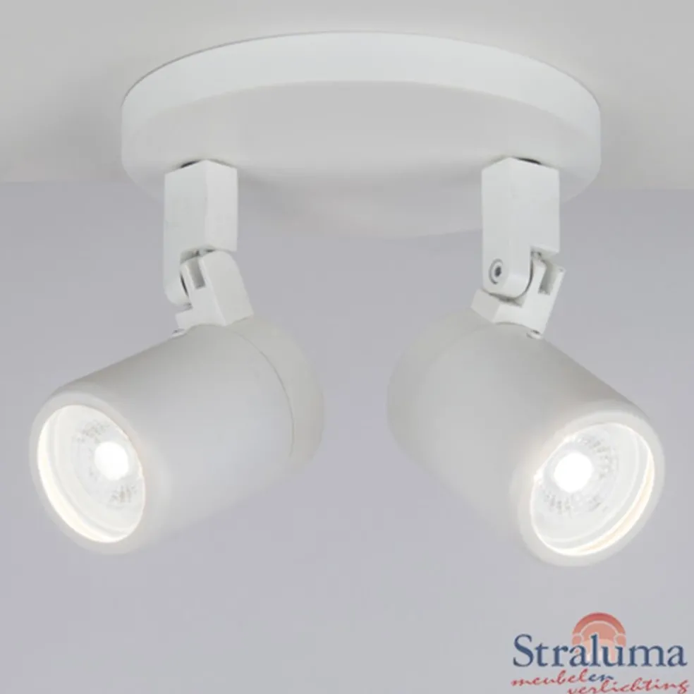 Online Straluma Plafondspot Rain 2L rond wit gu10 IP44