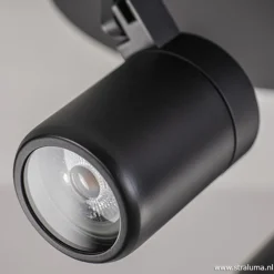 New Straluma Plafondspot Rain 3L rond zwart IP44