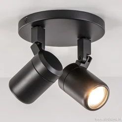Store Straluma Plafondspot Rain 2L rond zwart IP44