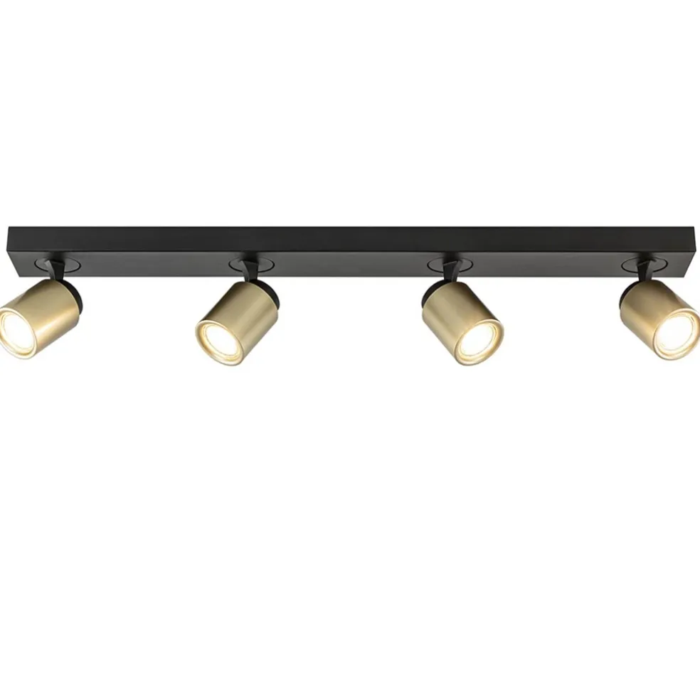 Fashion Straluma Plafondspot Razza 4L balk zwart/matgoud