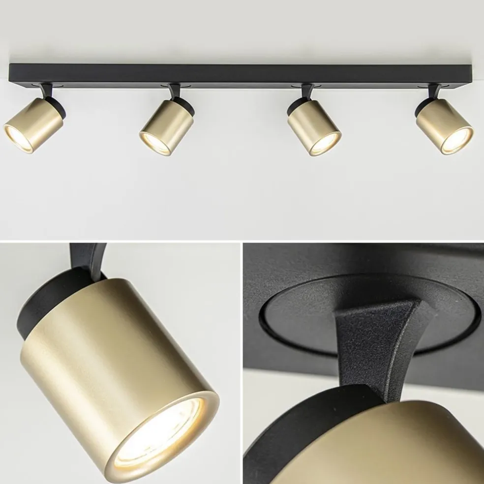 Fashion Straluma Plafondspot Razza 4L balk zwart/matgoud